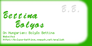 bettina bolyos business card