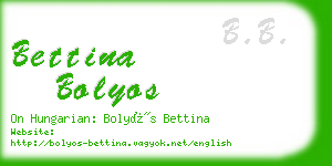 bettina bolyos business card